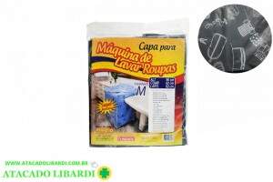 CAPA MAQUINA DE LAVAR ROUPAS M SUPER LUXO SORT 0124