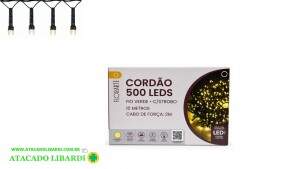 PISCA 500 LED 10M STROBO BRANCO QUENTE BIVOLT EXTERNO FIO VERDE 52108001 