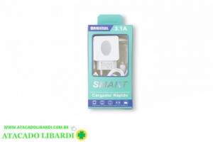 CARREGADOR CELULAR 3USB BIVOLT V8 68347