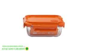 POTE VIDRO HERMETICO 630ML RET C/TAMPA CV250