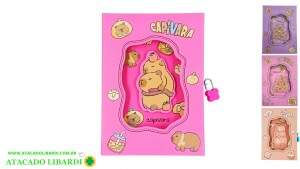 DIARIO INFANTIL CAPIVARA 110MMX176MM 60F C/CHAVE SORT HA78426