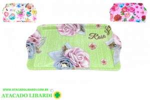 BANDEJA PLAST 32X20CM FLORES SORT BA26881