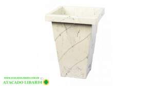 VASO 16,5L QUADRADO 29X29X40CM MARMORE 337