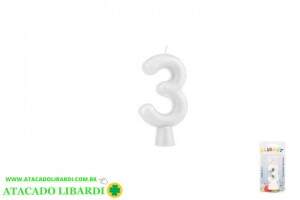 VELA NUMERO BRANCA N3