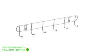 CABIDE PAREDE METAL 34CM 8 GANCHO CRS2873