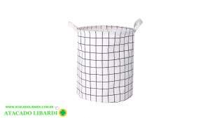 CESTO TECIDO 26,5X35X57CM MULTIUSO EST SORT DT8583