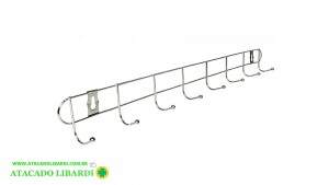 CABIDE PAREDE METAL 10 GANCHOS BA28849