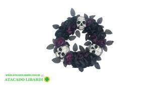 GUIRLANDA 45CM C/CAVEIRA PRETO 95667001