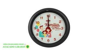 RELOGIO PAREDE 24CM RED PRETO FAMILIA 199200 034