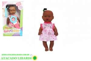 BONECA SAPEKINHA PRIMEIROS SONS NEGRA 479