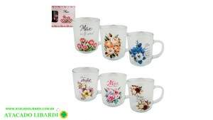 CANECA VIDRO 10CM 220ML MAE HG82231
