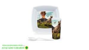 KIT PRATO C/TALHER E COPO INF COLOR 8604D