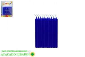 VELA PALITO 20UNI AZUL 870