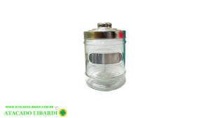 POTE VIDRO 750ML  C/TAMPA INOX ECO24185