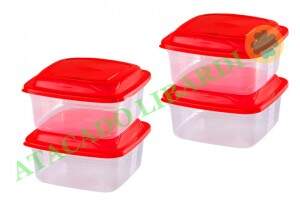 CONJ POTE PLASTICO 4PCS QUAD 400ML CQ404