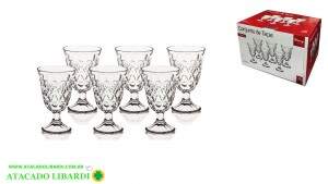 CONJ TACA VIDRO 17CM 226ML 6PCS VDA03042