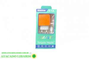 CARREGADOR CELULAR 3 USB V8 BIVOLT 2,4A 68344