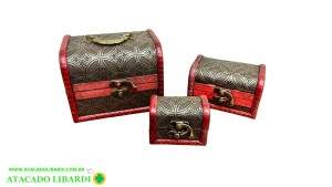 MALETA FEMININA 14,5X11,3X11,5CM C/3PCS CB4127