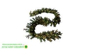 FESTAO NATAL  C/180 TIPS VERDE 2,7M C/PISCA   CX1249