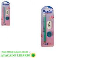 KIT LAPIS GRAFITE PASTEL C/BORRACHA 4PCS FE092241