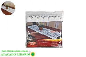 TRILHO DE MESA 140X37CM RENDA ROMANCE 009