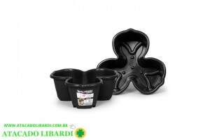 VASO PETALAS EMPILHAVEL 1L PRETO 0529