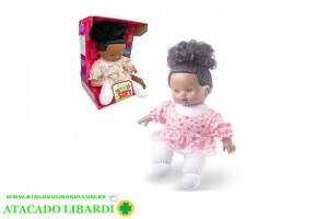 BONECA COLECAO HAIR SOFT NEGRA 22CM 404