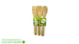 TALHERES BAMBU 3PCS 28CM UC202437