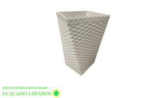 VASO RATTAN TWISTER 36X26CM BRANCO 12L 901