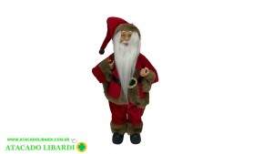 BONECO NATAL PAPAI NOEL TRADICIONAL VERMELHO BEGE 30CM A0651001