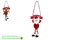 ENFEITE PELUCIA PENDENTE 19X30CM PERNA BOLINHAS C/PLACA  ML2729