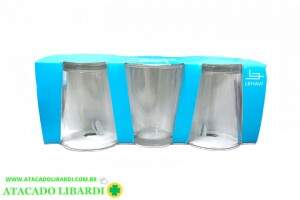CONJ COPO VIDRO 200ML 10CM 6PCS LATINO CLEAR V100501