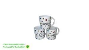 CANECA PORC 120ML 7CM FRASE UT2119