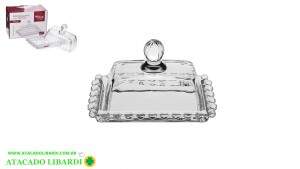 MANTEGUEIRA VIDRO 14X9X10CM C/TAMPA ODUL VDA19005