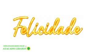 PLACA NEON FELICIDADE C/ LUZ FIXA QB 20X60CM A7186001