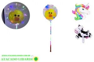 BALAO PLAST 18 C/LUZ TRANSPARENTE TKAB4998
