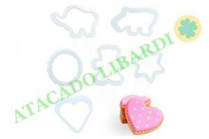 MOLDE P/BISCOITO PLAST 6PCS ELITE EL8411