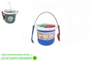 BALDE DE PRAIA C/6 PCS PLAST 1200