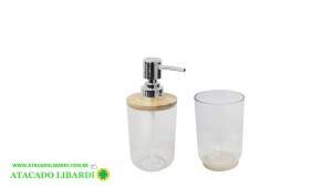CONJ BANHEIRO 2PCS BAMBU RED DFJ91209