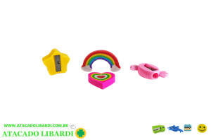 KIT APONTADOR E BORRACHA 4PCS WPB20187
