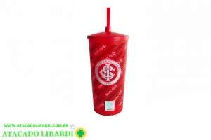 COPO PLASTICO 500ML C/CANUDO INTER 12303