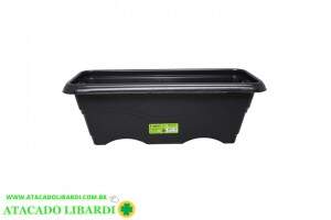 FLOREIRA 35X14X13CM 4L PRETA 6704