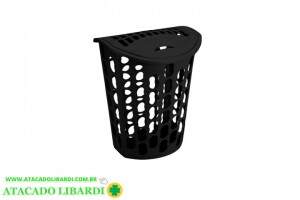 CESTO 40L TELADO 58X45CM PRETO 091