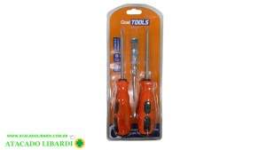 KIT CHAVE 3PCS FENDA/PHILIPS/TESTE GT0016