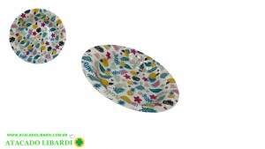 BANDEJA PLAST 37X6,5CM DECORADA RED RJ25020