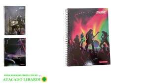 CADERNO UNIVERSITARIO 1MT/80F CD ESPIRAL MUSICA 1117 ##