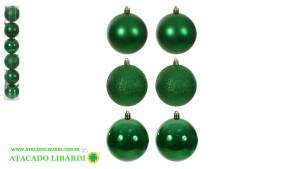 BOLA TUBO MISTA 8CM C/6UNI VERDE 81932008