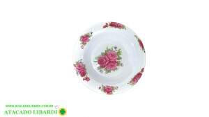PRATO FUNDO MELAMINA 23CM FLORAL BA26897