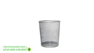 LIXEIRA CESTO ARAMADO 27X23CM PRATA GU5212