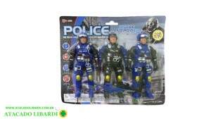 BLIESTER BONECO POLICIAL 3UNI 15CM TS90904